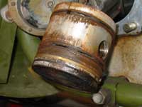 Seized piston
